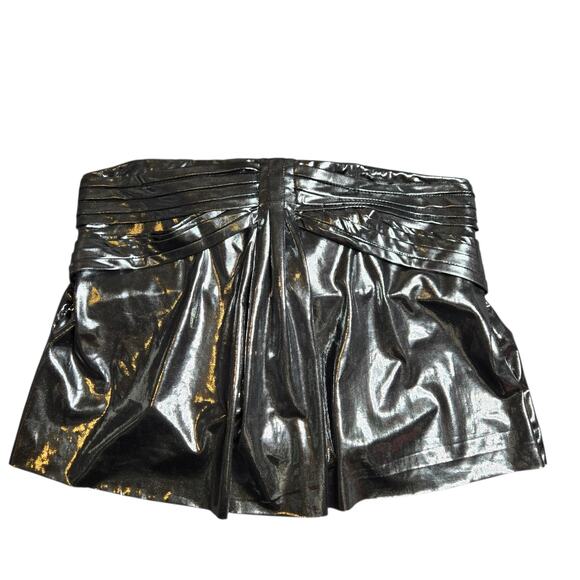 Revolve Mcguire Cropped Strapless Silver Top Size: S NEW - Picture 2 of 6